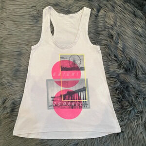 American Eagle “Bright Romance” Graphic Tank - Size XS | Color: Light Grey